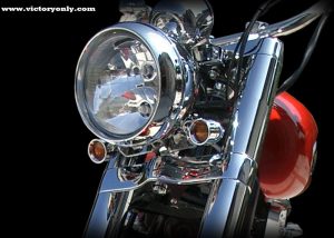 Victory Motorcycle Bullet Light Black Powder Coated or Chrome LED