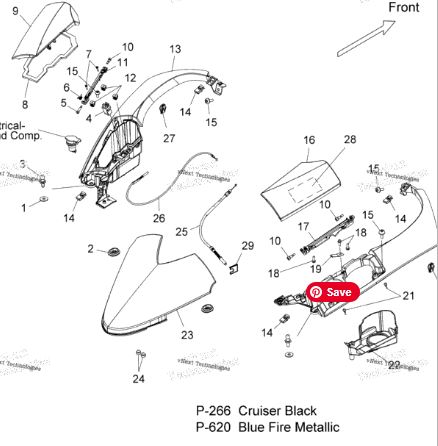 5433833 Grommet Side Cover Battery Cover Dash Victory OEM 