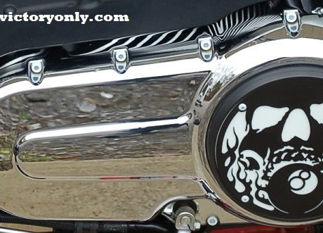 steel bolts candy white victory motorcycle cam cover derby cover Vegas, Hammer, Jackpot, Kingpin, Cross Country, Cross Roads, Kingpin Judge, Gunner, Highball, Boardwalk