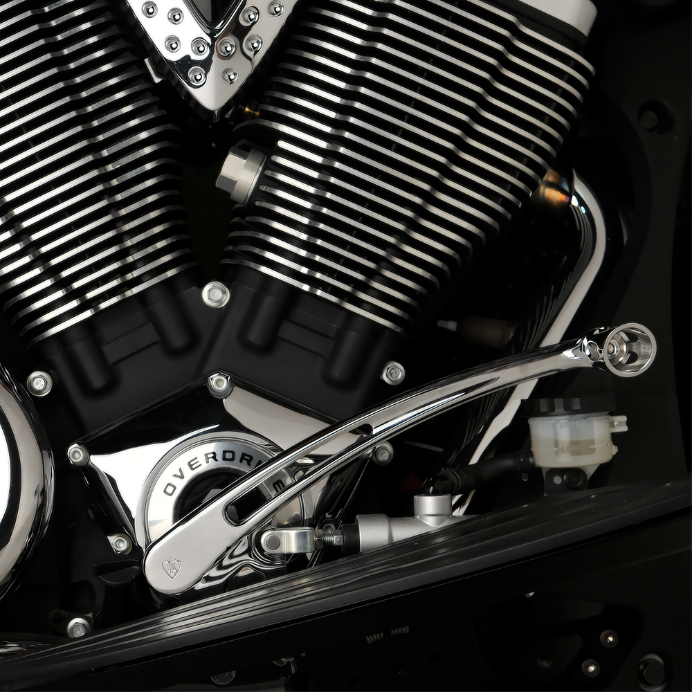 Victory Motorcycle Brake Arm Deep Cut Black or Chrome XR XC Vision